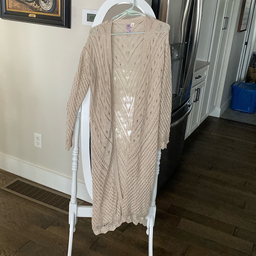 Alya women long cardigan cream size S
